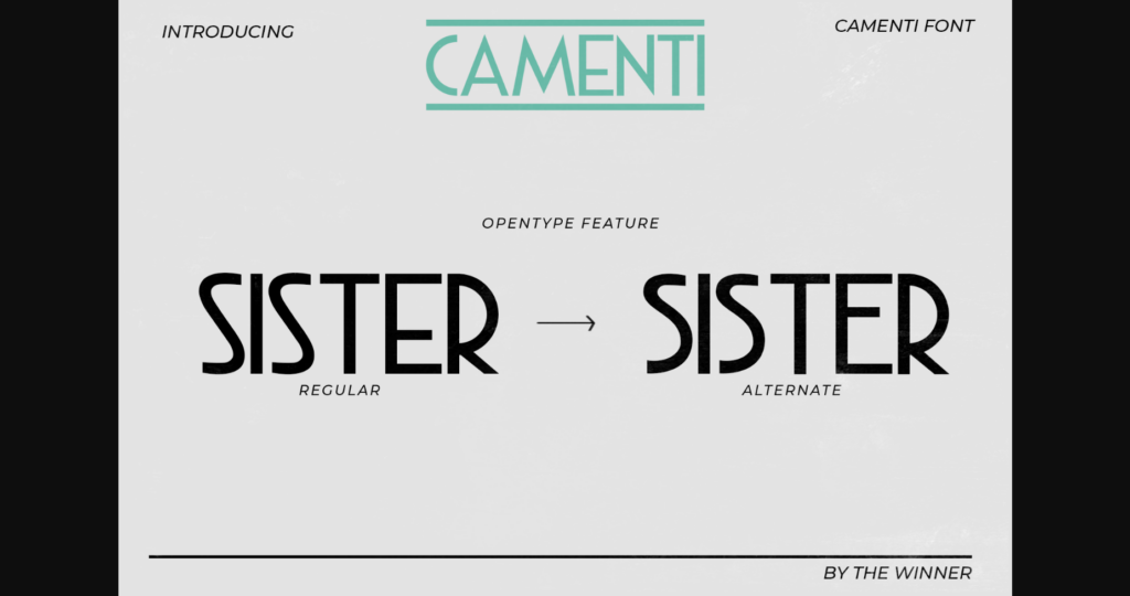 Camenti Font Poster 5