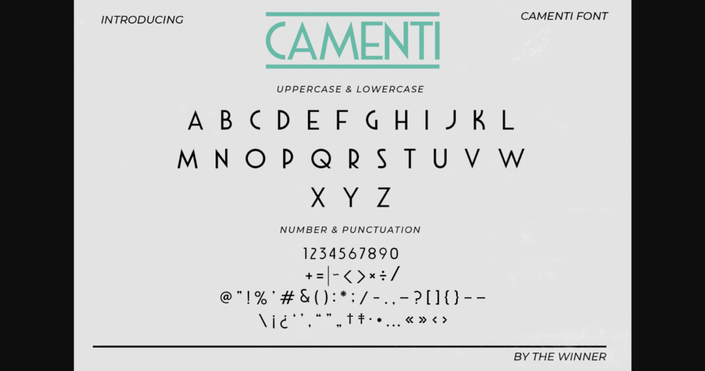 Camenti Font Poster 11