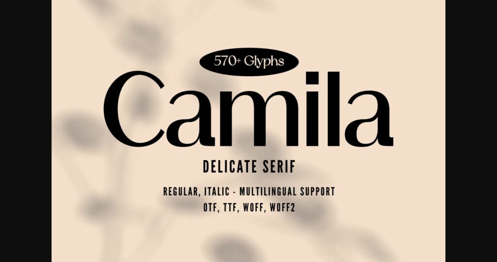 Camila Font Poster 1