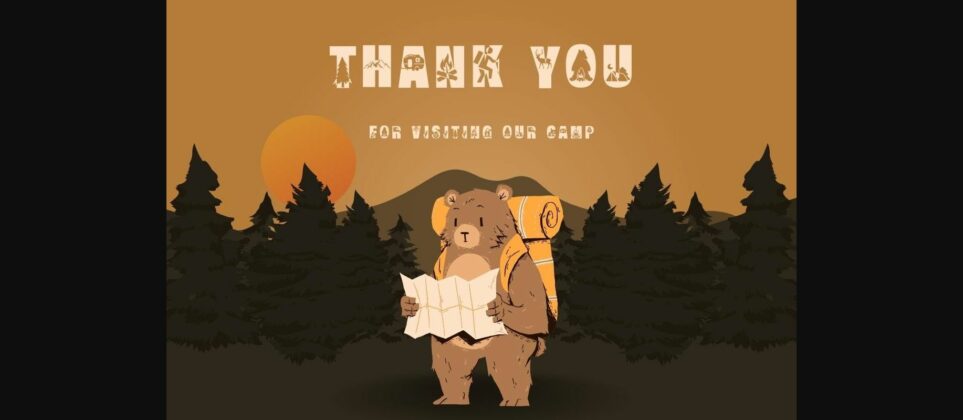 Camping Font Poster 8
