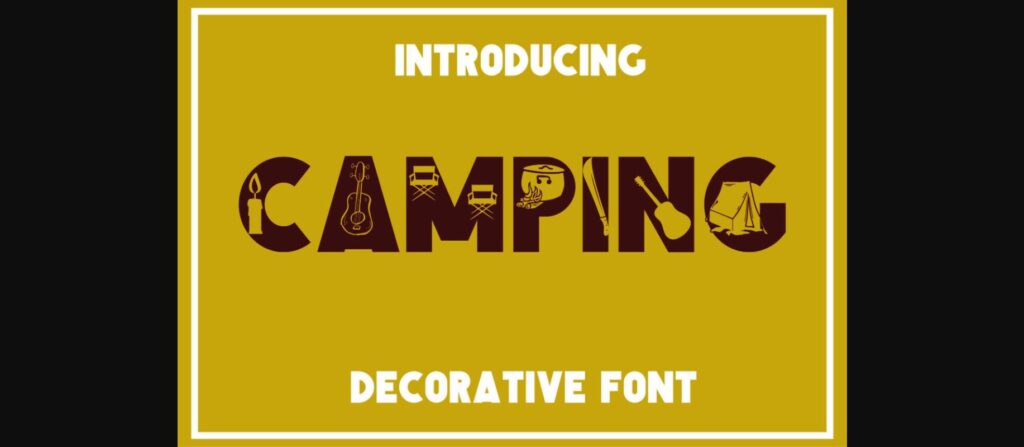 Camping Font Poster 3