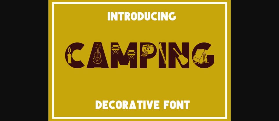 Camping Font Poster 1