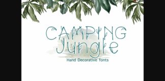 Camping Jungle Font Poster 1