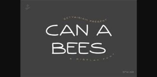 Can a Bees Font Poster 1