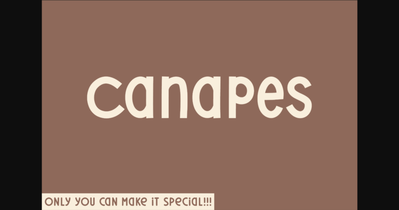 Canapes Font Poster 3