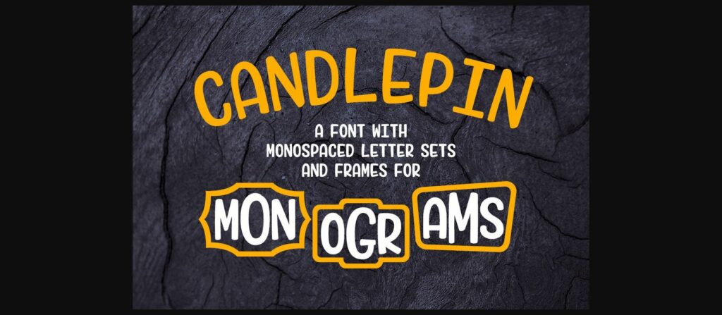 Candlepin Monogram Font Poster 1