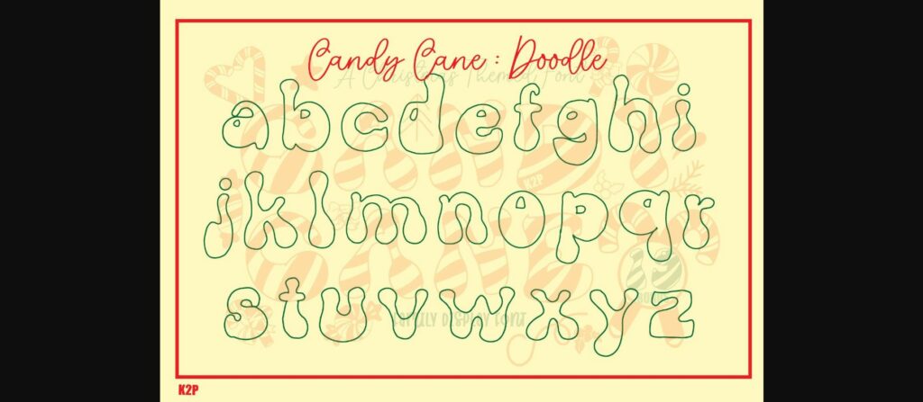 Candy Cane Font Poster 6