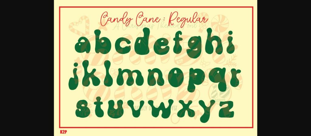 Candy Cane Font Poster 7