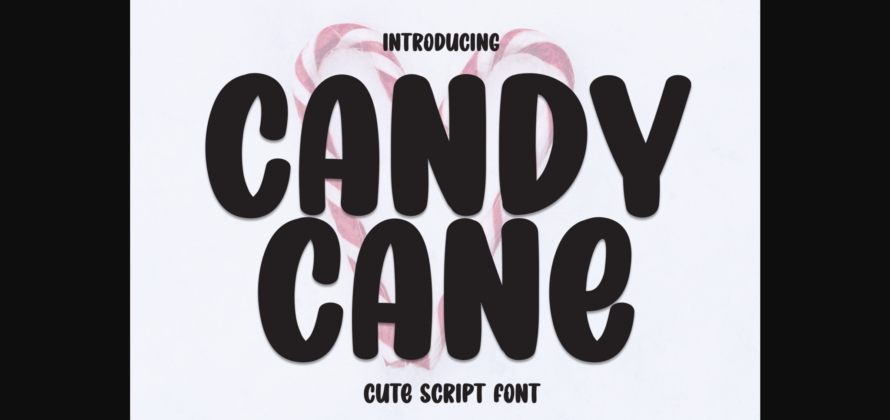 Candy Cane Font Poster 1