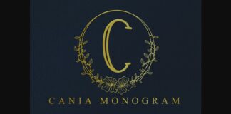 Cania Monogram Font Poster 1