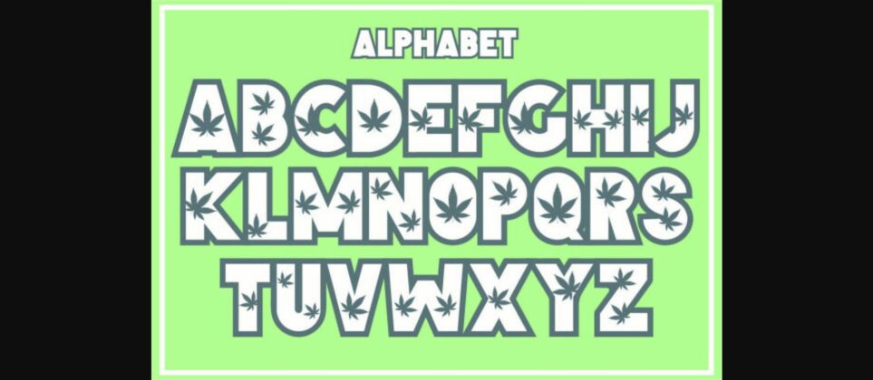 Cannabis Font Poster 4