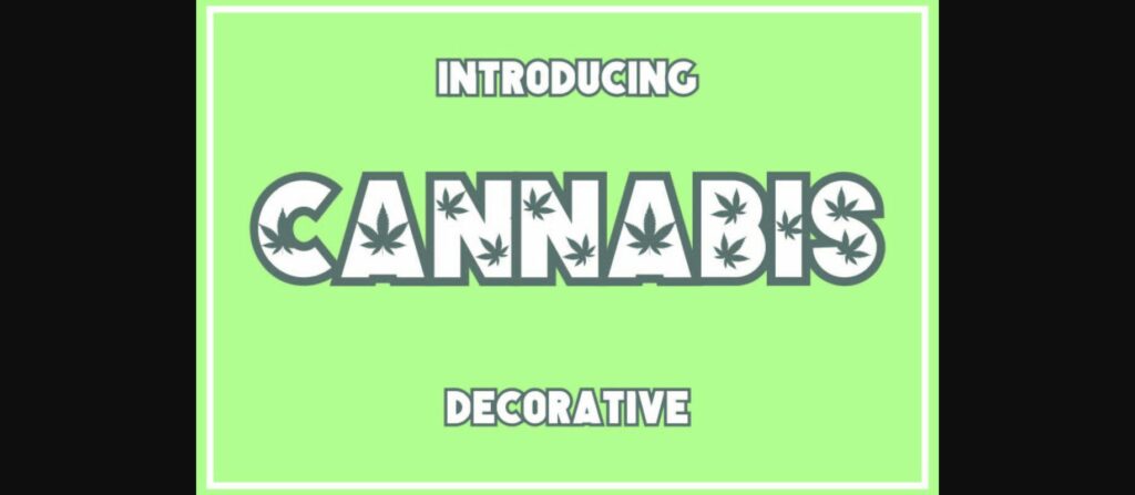 Cannabis Font Poster 1