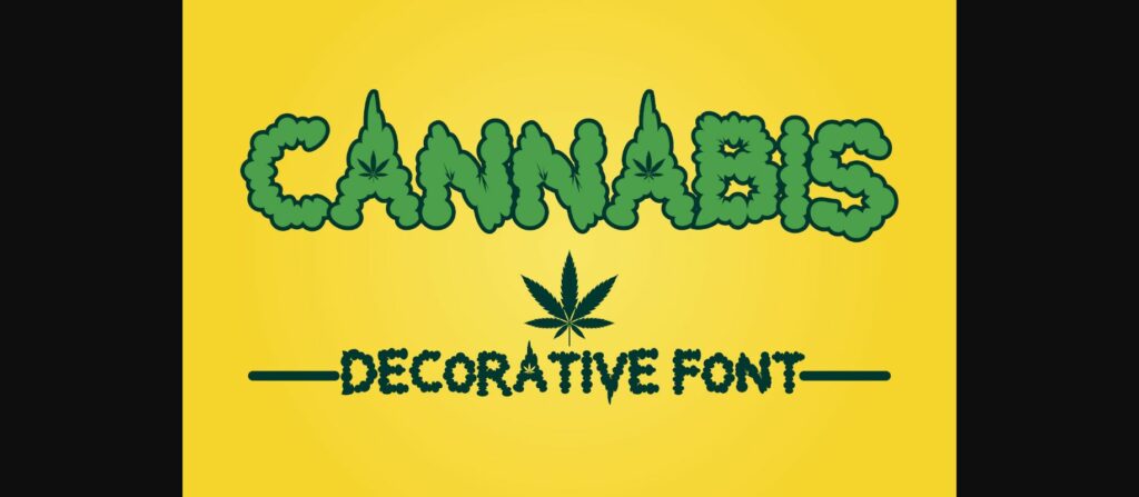 Cannabis Font Poster 3