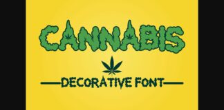 Cannabis Font Poster 1