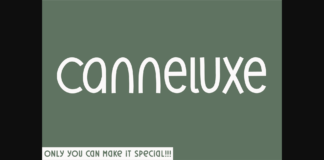 Canneluxe Font Poster 1