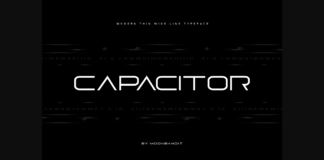 Capacitor Font Poster 1