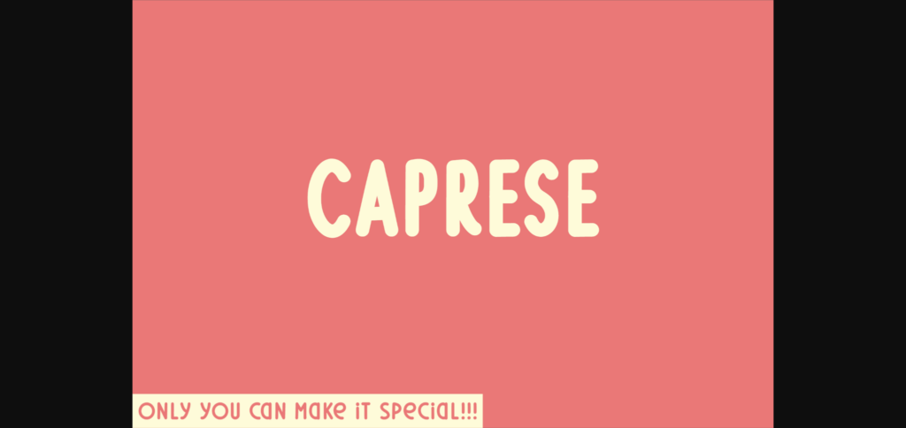 Caprese Font Poster 1