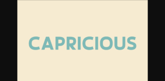 Capricious Font Poster 1