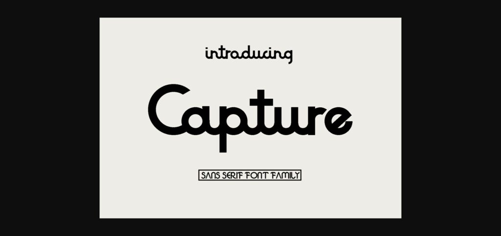 Capture Font Poster 3