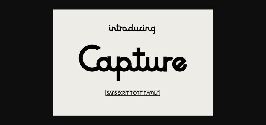 Capture Font Poster 3