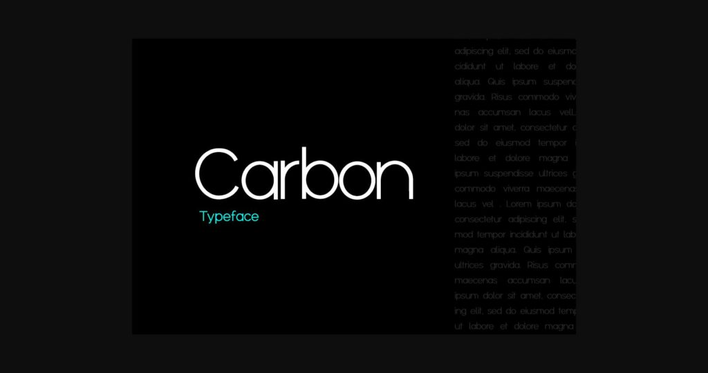 Carbon Font Poster 3