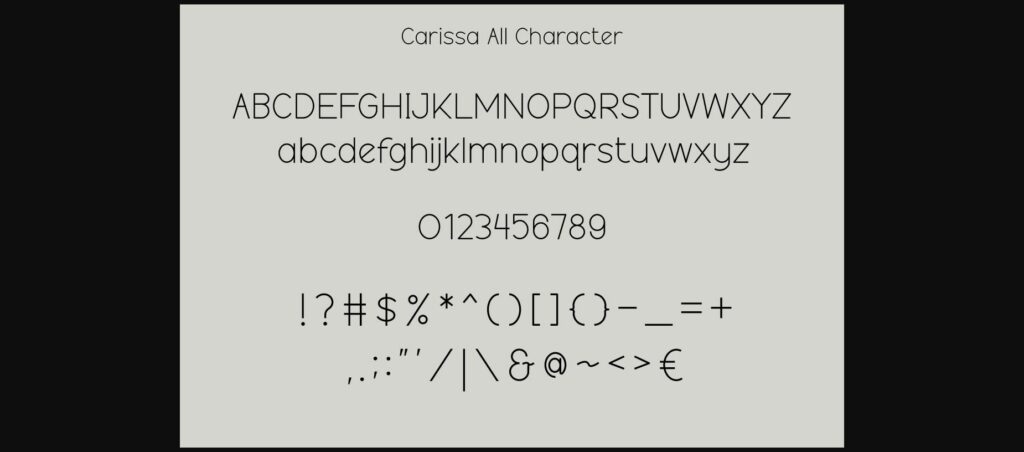 Carissa Font Poster 11