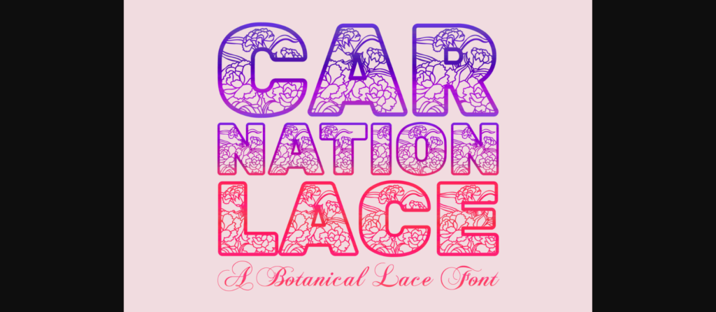 Carnation Lace Font Poster 1