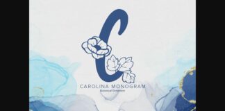 Carolina Monogram Font Poster 1