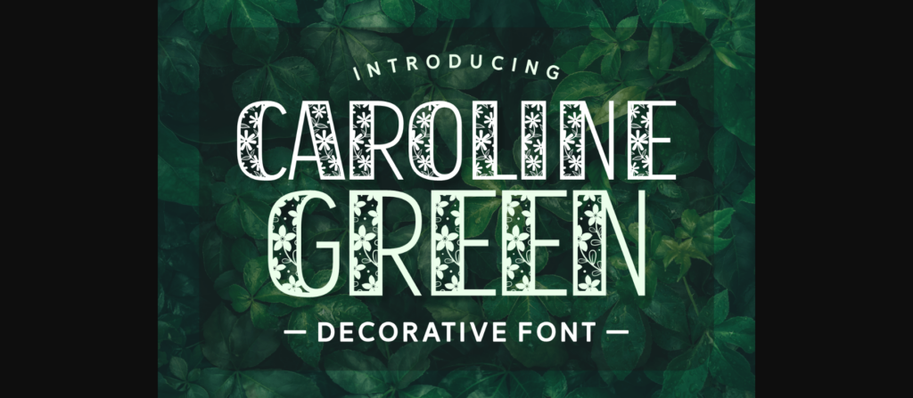 Caroline Green Font Poster 3