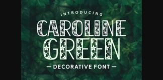 Caroline Green Font Poster 1