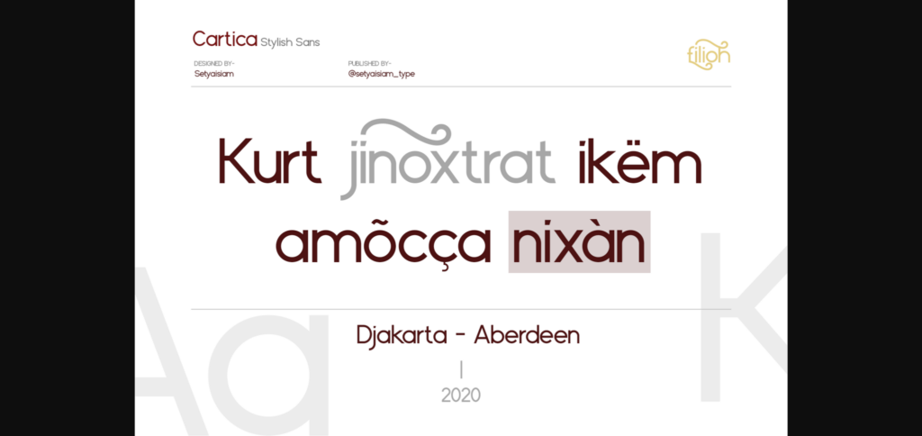 Cartica Font Poster 4