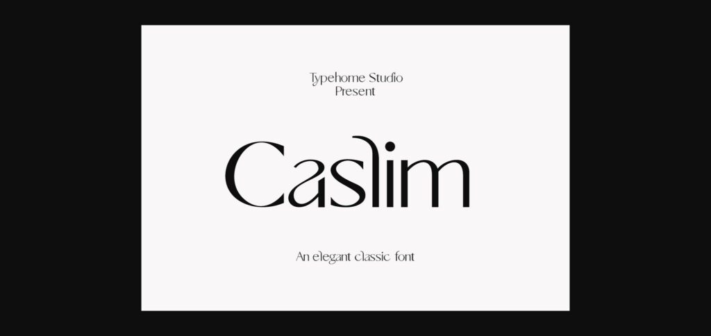 Caslim Font Poster 3