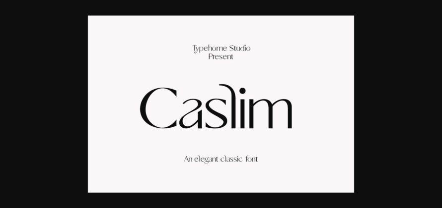 Caslim Font Poster 3