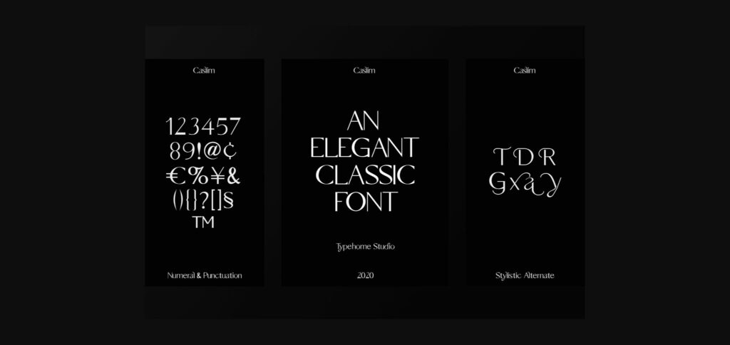 Caslim Font Poster 8