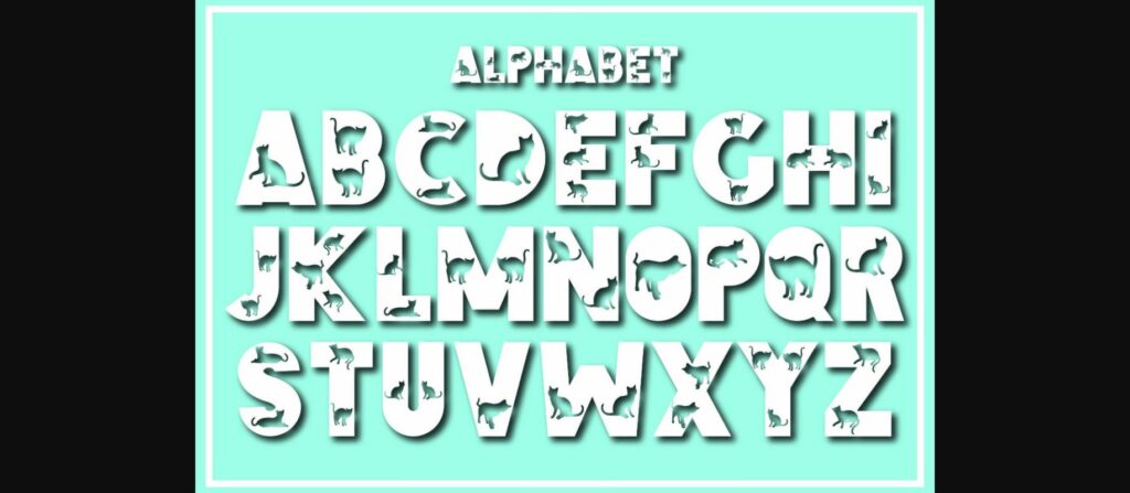 Cat Font Poster 2