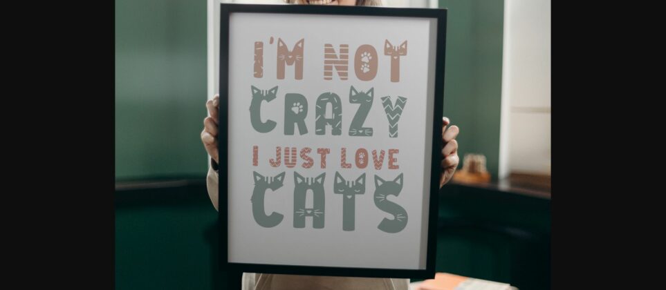 Cat Lady Font Poster 11