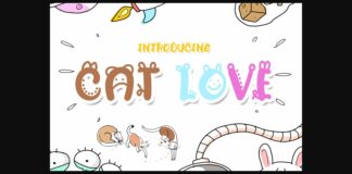 Cat Love Font Poster 1