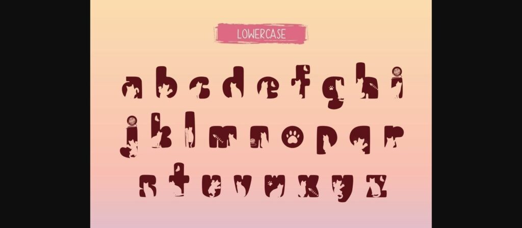 Cat Love Font Poster 5