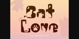 Cat Love Font Poster 1