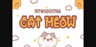 Cat Meow Font Poster 1