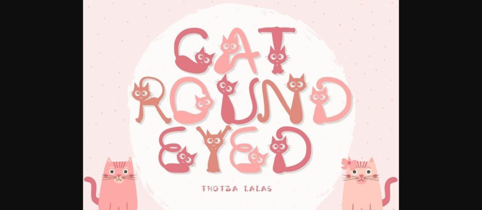 Cat Round Eyed Font Poster 3