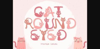 Cat Round Eyed Font Poster 1