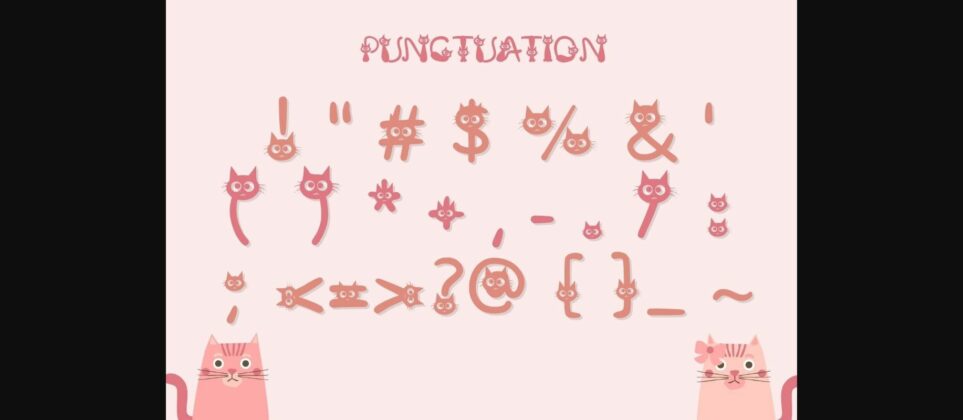 Cat Round Eyed Font Poster 6