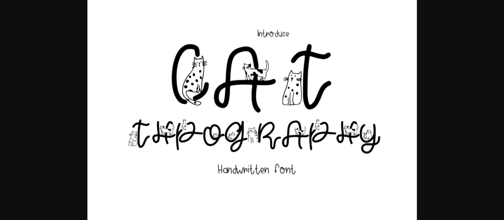 Cat Typography Font Poster 3