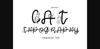 Cat Typography Font Poster 1