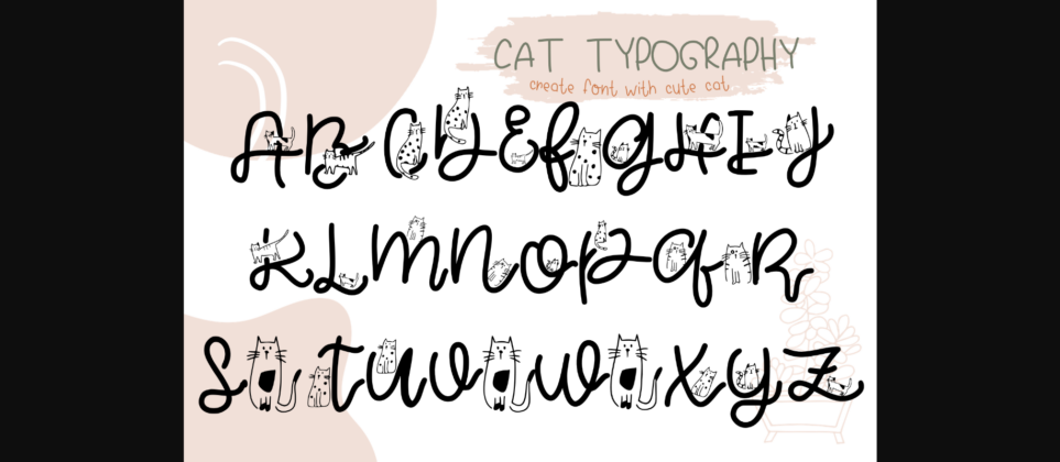 Cat Typography Font Poster 4