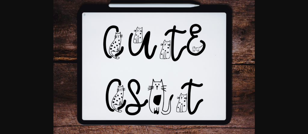 Cat Typography Font Poster 5