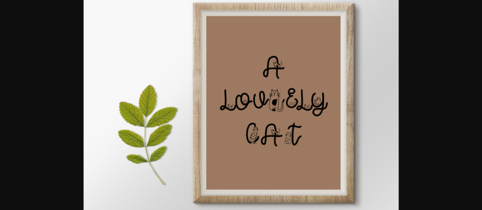 Cat Typography Font Poster 6