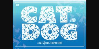 Cat and Dog Font Poster 1