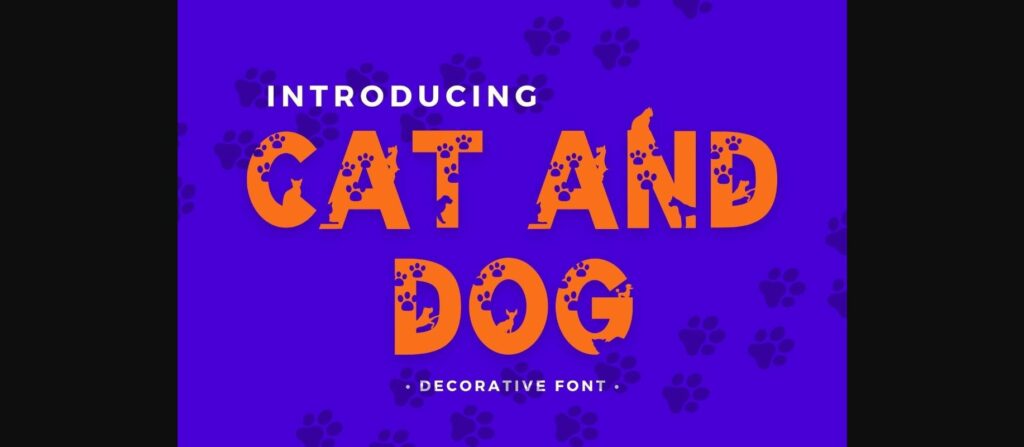 Cat and Dog Font Poster 1